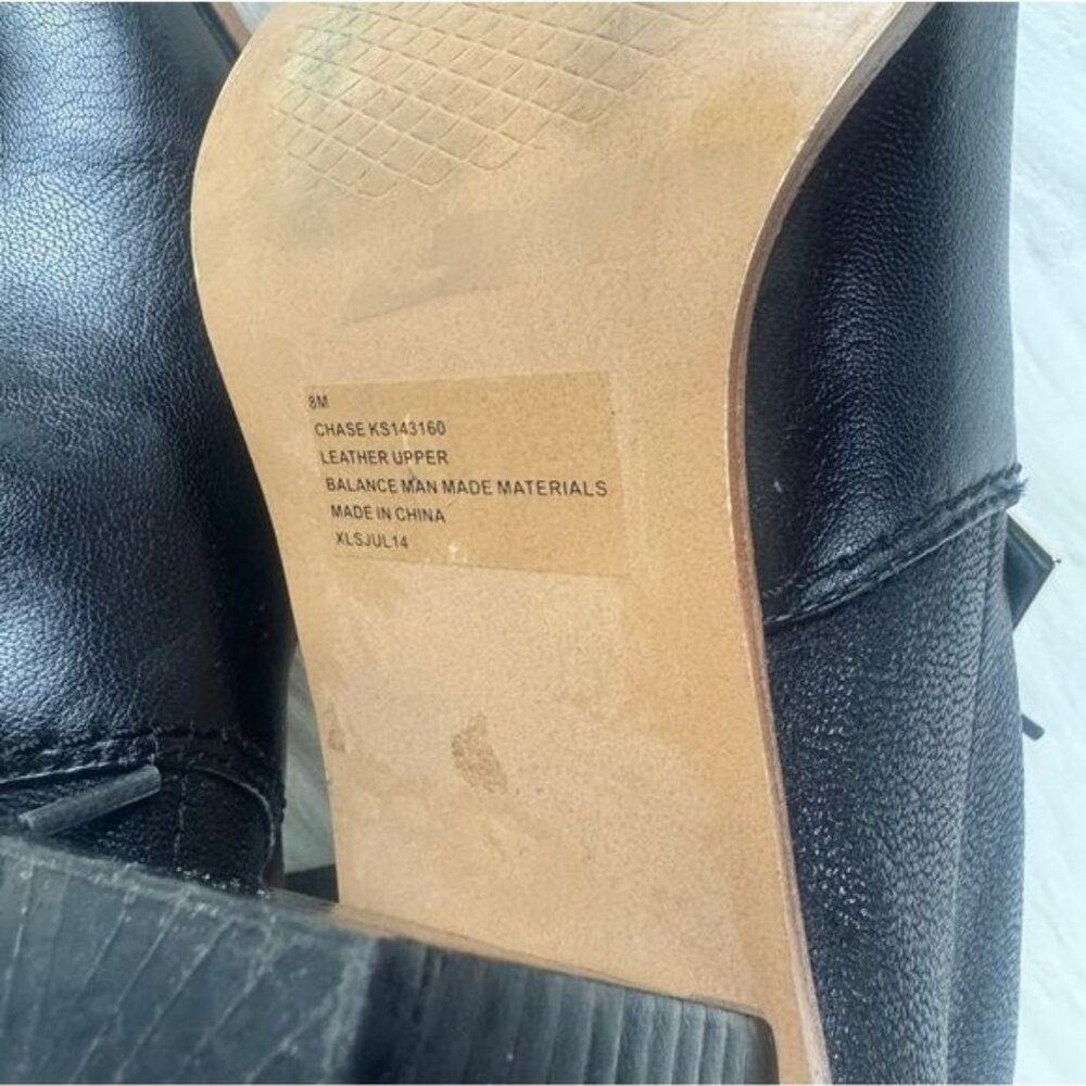 Women's Kensie Chase Partial Lace-Up Stacked Block Heel Ankle Bootie Size 8 BLK - Picture 7 of 11